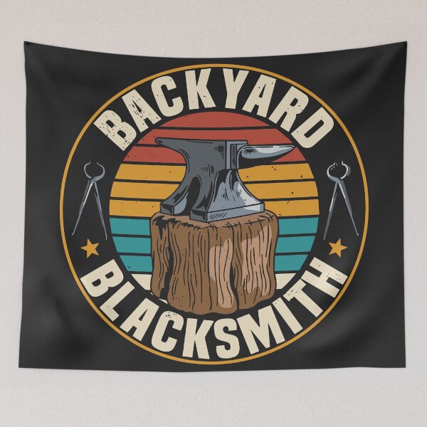Item preview, Backyard Blacksmith Vintage Forge Badge designed and sold by BUNNIES-EL.