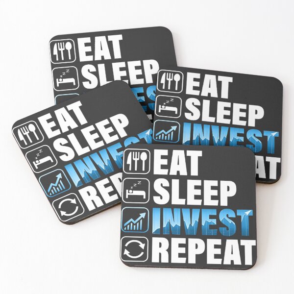Item preview, Eat Sleep Invest Repeat designed and sold by BUNNIES-EL.