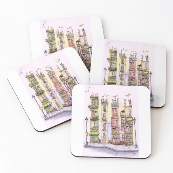 Item preview, Four Tall Neighbors designed and sold by BorisArtShop.