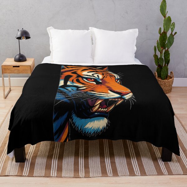 Item preview, Anime Tiger Art – Fierce Manga Style Wild Tiger Illustration designed and sold by JeraiffsonCorner .
