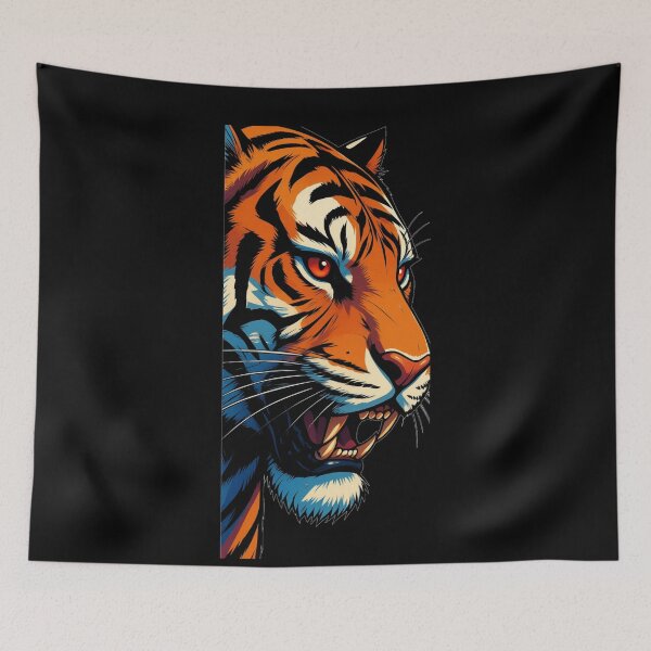 Item preview, Anime Tiger Art – Fierce Manga Style Wild Tiger Illustration designed and sold by JeraiffsonCorner .