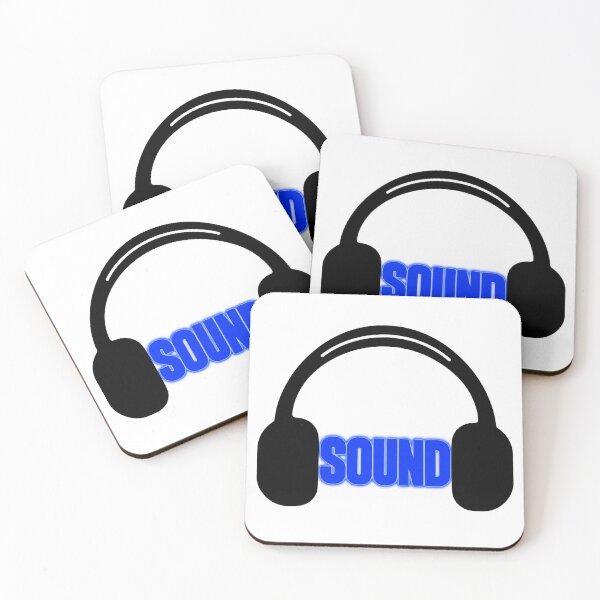 Item preview, Sound Headphones Blue Music Typography Art designed and sold by tmoca.