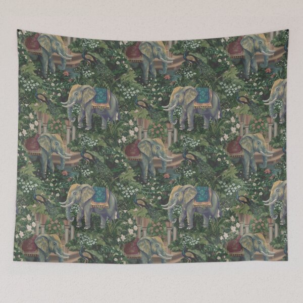 Item preview, Regal Elephants in an Enchanted Garden designed and sold by FollynFlourish.