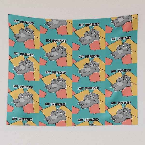 Item preview, Not Impressed Bored Bear Cartoon designed and sold by Taridesign.