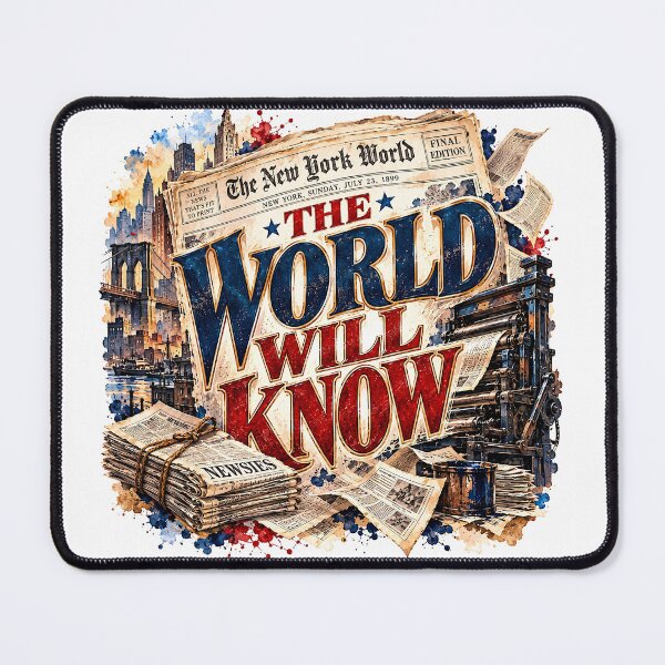 Item preview, Newsies the musical - THE WORLD WILL KNOW designed and sold by Lyric Vault - Rock on.