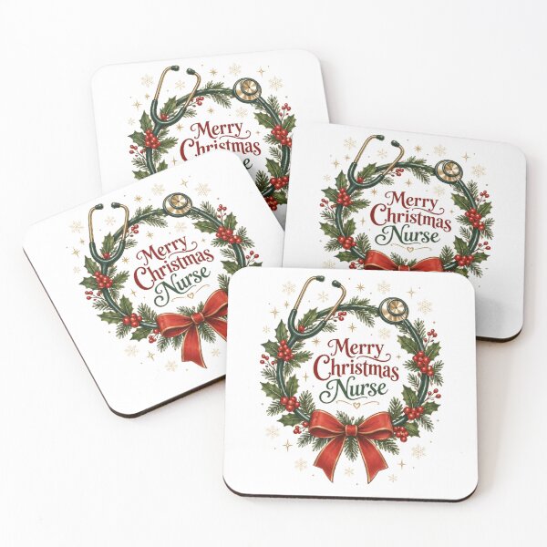 Item preview, Merry Christmas Nurse Stethoscope Wreath Nurse Christmas designed and sold by DigitalChickHub.
