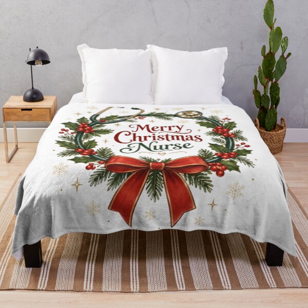 Item preview, Merry Christmas Nurse Stethoscope Wreath Nurse Christmas designed and sold by DigitalChickHub.