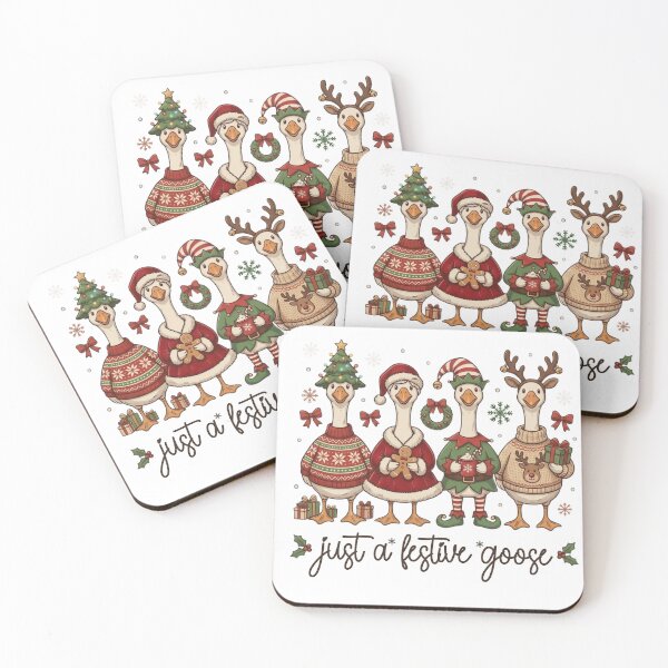 Item preview, Funny Christmas Geese , Santa Goose, Gingerbread Goose, Holiday Shirt , Festive Animal Clipart designed and sold by MS Pod Studio.
