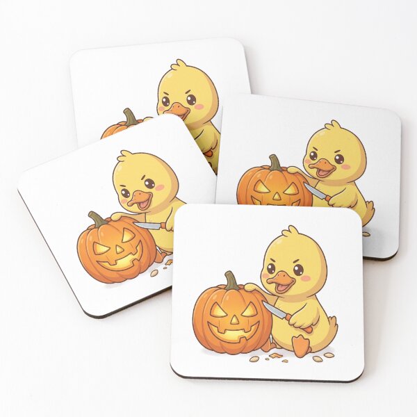 Item preview, Cute Duck Carving Halloween Pumpkin designed and sold by Ella_Sketch.