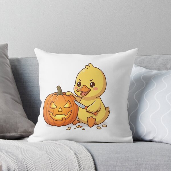 Item preview, Cute Duck Carving Halloween Pumpkin designed and sold by Ella_Sketch.