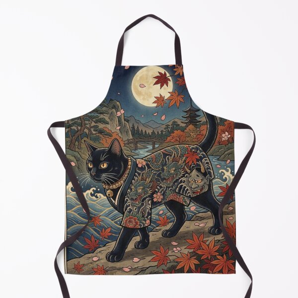 Item preview, Traditional Japanese Haori Cat Ukiyo-e Woodblock Art designed and sold by iris-festival.