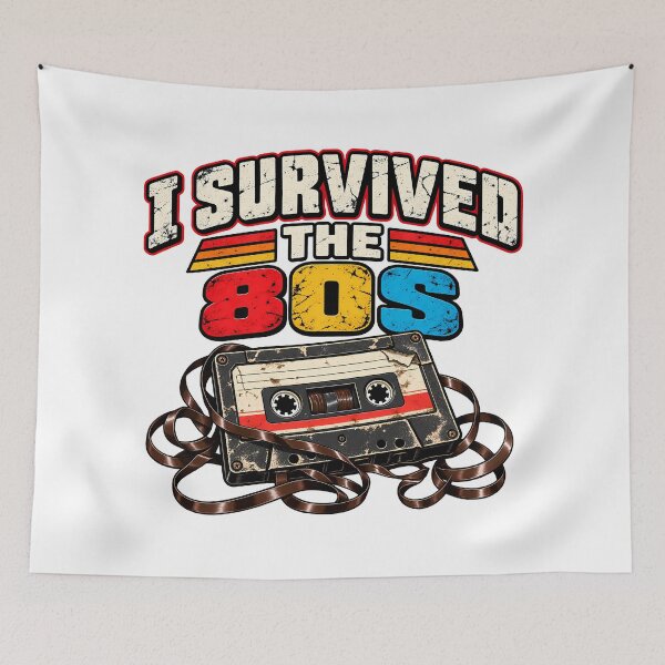 Item preview, I Survived The 80s Retro Cassette Tape Nostalgia Eighties Lover designed and sold by Photo-Sphere101.