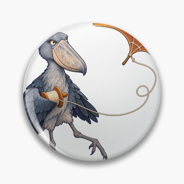 Item preview, Shoebill Bird Flying a Leaf Kite designed and sold by Drip stamp.