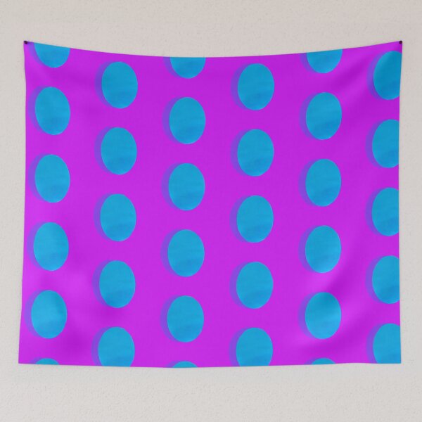 Item preview, Bright Purple Background with Blue Ovals by ElitebyElise designed and sold by ElitebyElise.