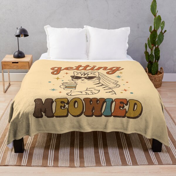 Item preview, Retro Getting Meowied Sassy Coffee Cat Bride Pun designed and sold by Designart68.