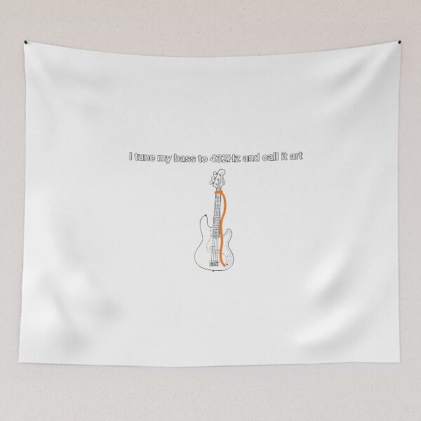 Item preview, Bass Guitar Art with 432Hz Quote designed and sold by NiftyWrx.