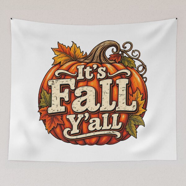 Item preview, It's Fall Y'all Vintage Pumpkin Autumn Harvest Leaves Country Farmhouse designed and sold by Photo-Sphere101.