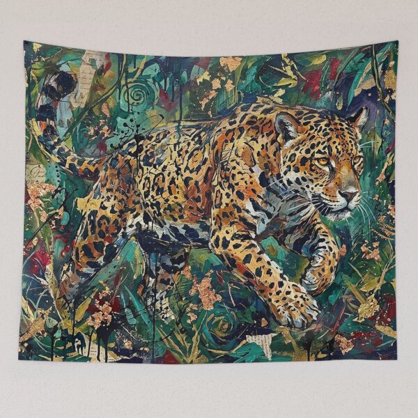 Item preview, Jaguar in Jungle Expressionist Gold Leaf designed and sold by JonelleTshirts.
