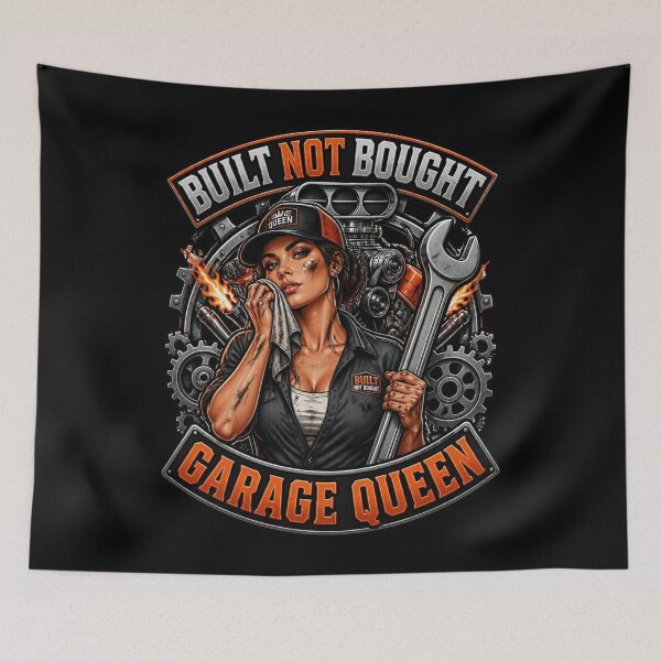 Item preview, Built Not Bought Garage Queen Funny Female Mechanic designed and sold by LeSoniPapaPrint.