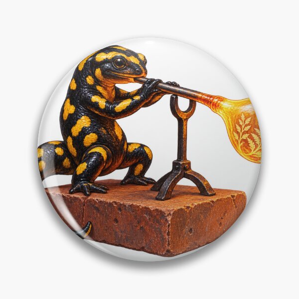 Item preview, Fire Salamander Glassblower Tiny Amber Vase designed and sold by Drip stamp.