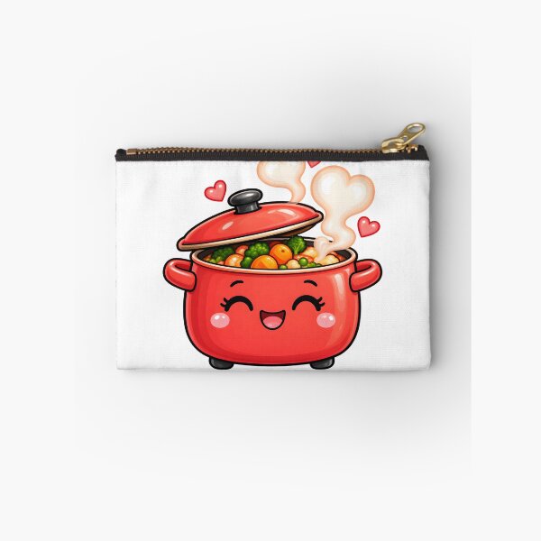 Item preview, Cute Kawaii Red Cooking Pot with Heart-Shaped Steam designed and sold by TinyWeird.