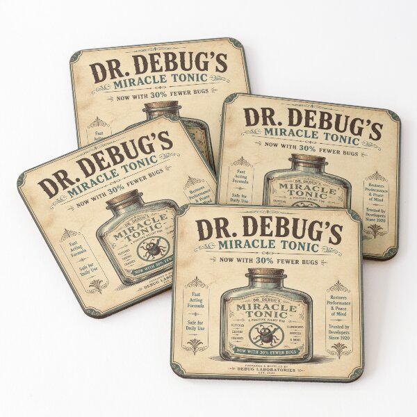 Item preview, Dr. Debug's Miracle Tonic - Funny Vintage Programmer Shirt designed and sold by Geek Tracy Shop.