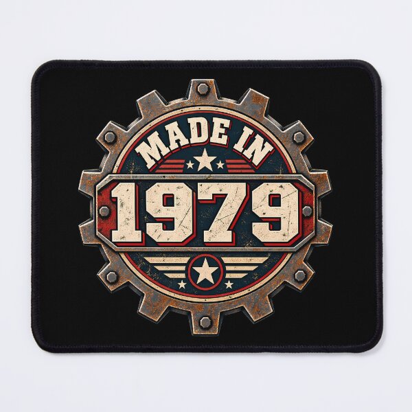Item preview, Made In 1979 Vintage Rugged Metal Gear Birthday designed and sold by Photo-Sphere101.