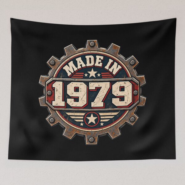 Item preview, Made In 1979 Vintage Rugged Metal Gear Birthday designed and sold by Photo-Sphere101.