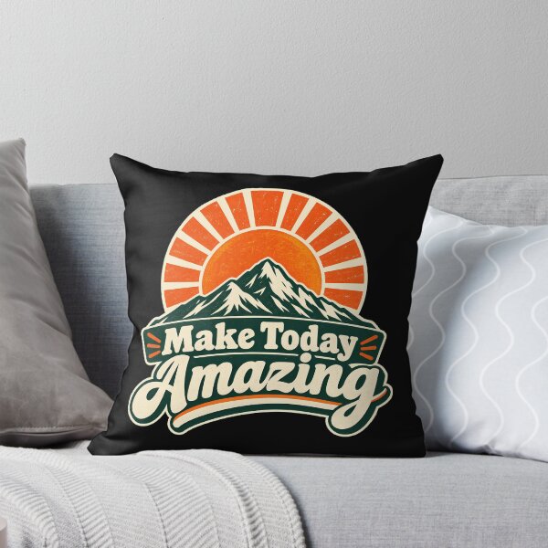 Item preview, Make Today Amazing Inspirational Vintage Mountain Sunrise Hiking designed and sold by Photo-Sphere101.