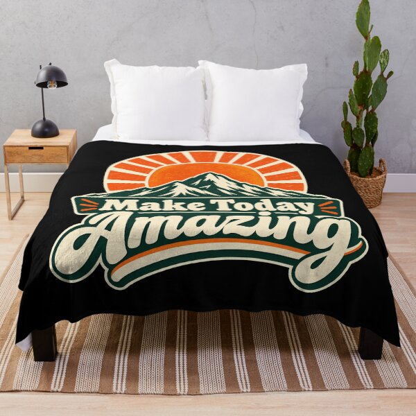 Item preview, Make Today Amazing Inspirational Vintage Mountain Sunrise Hiking designed and sold by Photo-Sphere101.