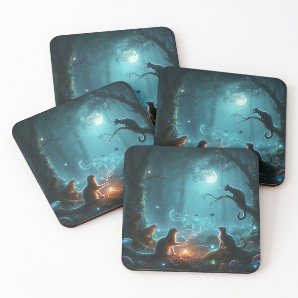 Item preview, Cats Chasing Magic After Midnight designed and sold by nikkolaus.