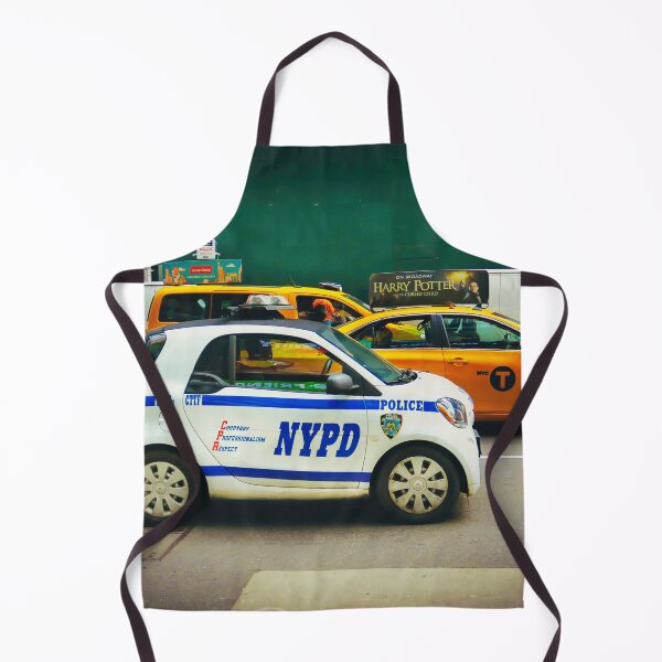 Item preview, Fotografía callejera de la ciudad de Nueva York: coche de la policía de Nueva York y taxis amarillos. designed and sold by pcole123.