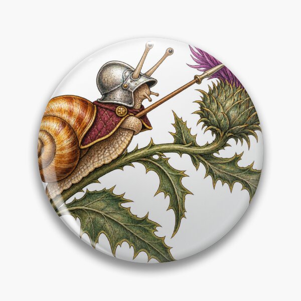 Item preview, Snail Knight Jousting a Thistle Blossom designed and sold by Drip stamp.