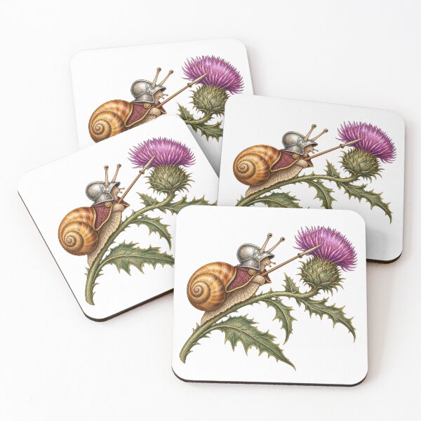 Item preview, Snail Knight Jousting a Thistle Blossom designed and sold by Drip stamp.