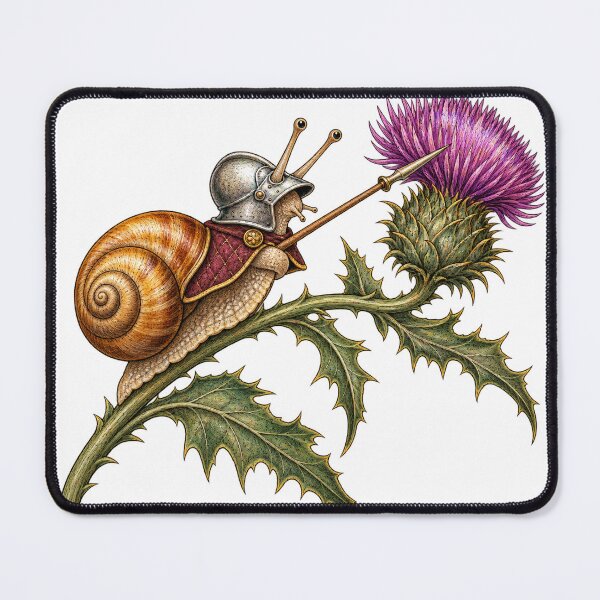Item preview, Snail Knight Jousting a Thistle Blossom designed and sold by Drip stamp.