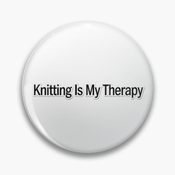 Item preview, Bold Knitting Therapy Typography designed and sold by NiftyWrx.