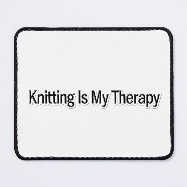 Item preview, Bold Knitting Therapy Typography designed and sold by NiftyWrx.