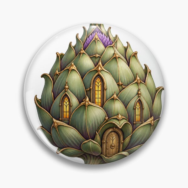 Item preview, Artichoke Cathedral Architectural Botanical Fantasy designed and sold by Drip stamp.