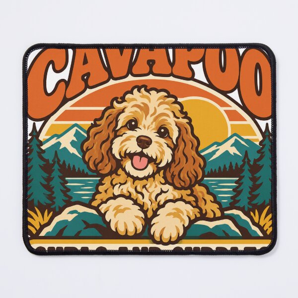 Item preview, Cavapoo Gift - Curls And Cuddles designed and sold by RedRubyBubble.