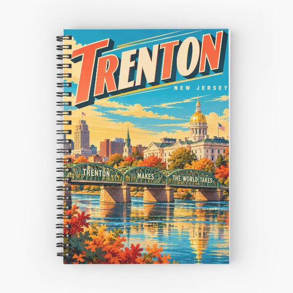 Item preview, Trenton Golden Dome by the River Vintage Poster - Vintage Travel Poster designed and sold by potseed21.