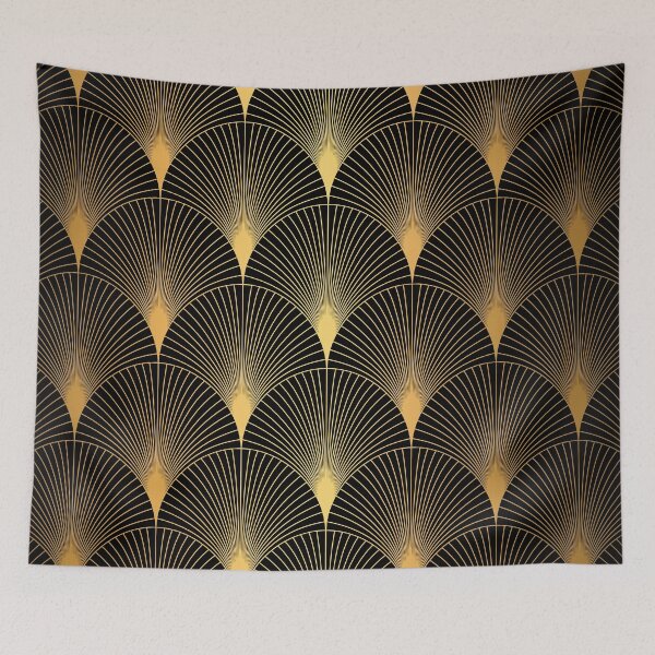 Item preview, Elegant Art Deco Sophisticated Glam Golden Fan Pattern  designed and sold by DEC02.