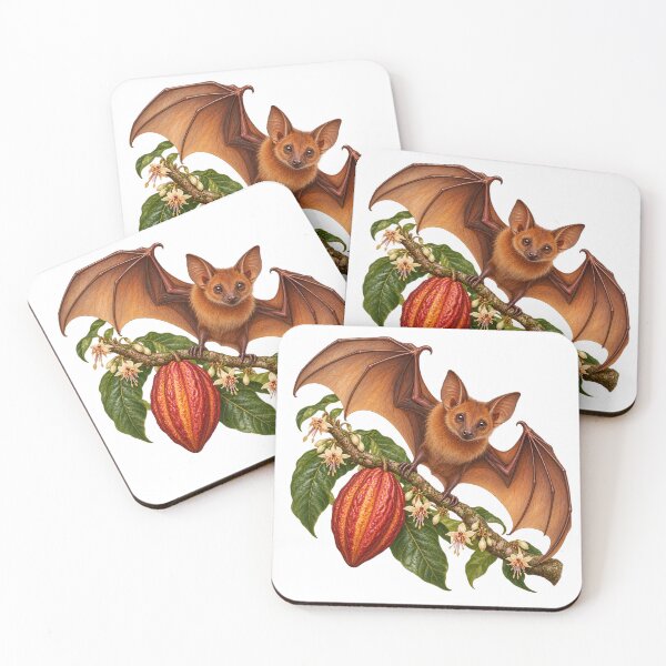 Item preview, Fruit Bat Cacao Blossom Botanical Flight designed and sold by Drip stamp.