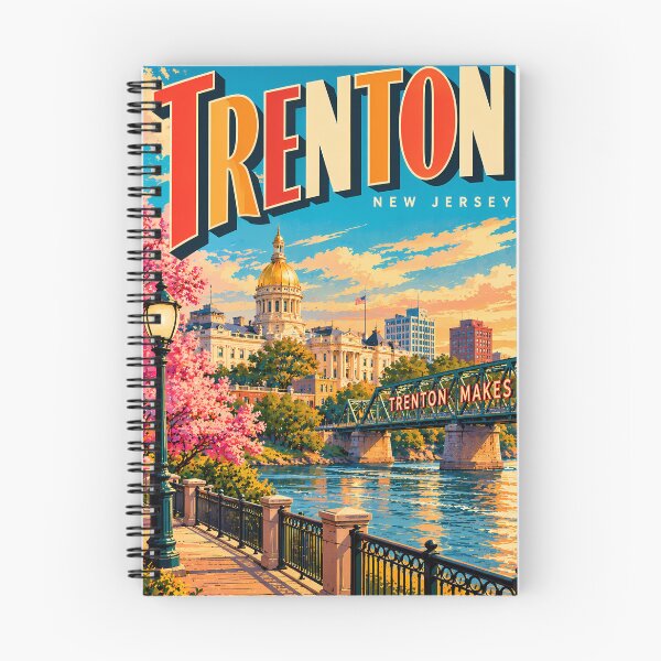 Item preview, Trenton Retro Riverside Travel Poster - Vintage, Nostalgic designed and sold by potseed21.