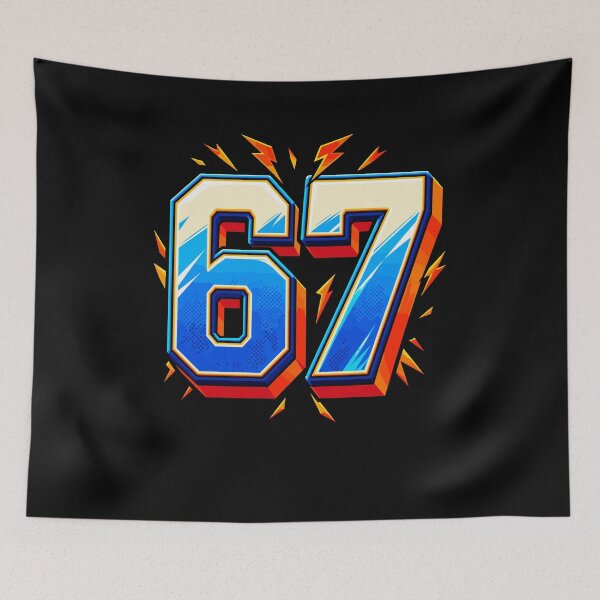 Artikelvorschau, 67 Meme Bold Six Seven Number Graphic entworfen und verkauft von stmpdwrld.