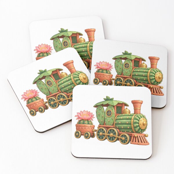 Item preview, Cactus Locomotive Desert Toy Train designed and sold by Drip stamp.