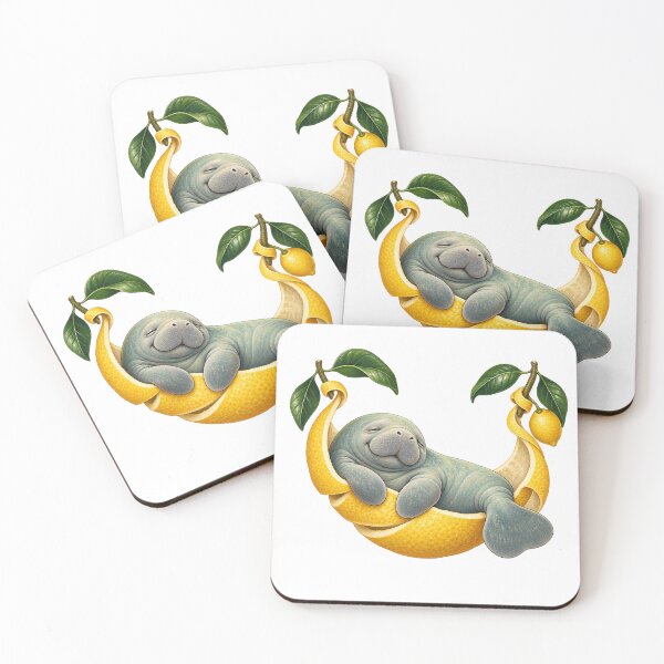 Item preview, Manatee Resting in a Lemon Hammock designed and sold by Drip stamp.