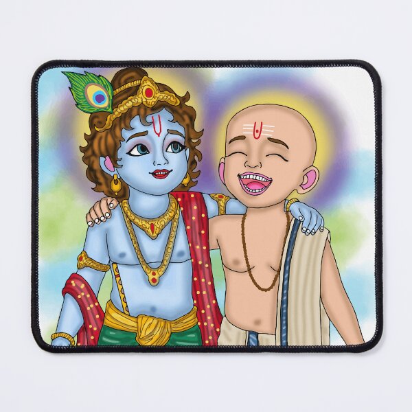 Item preview, Krishna Sudama Digital Drawing | Hindu Friendship and Devotional Art designed and sold by Harshit_Digital_Arts.
