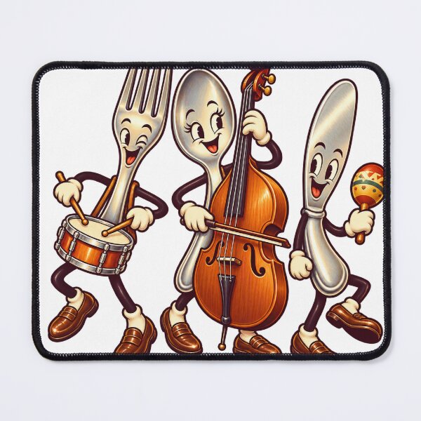 Item preview, Dancing Cutlery Kitchen Jazz Trio designed and sold by Drip stamp.