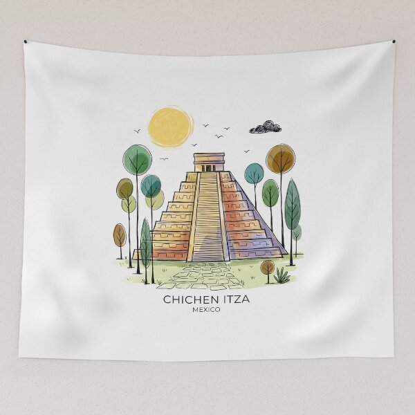 Item preview, Chichen Itza Mayan Pyramid Street Art designed and sold by EdwinkOne.
