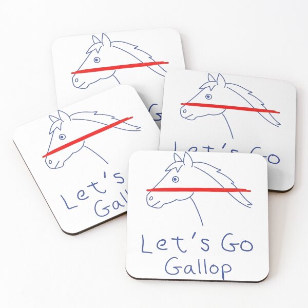 Item preview, Let's Go Gallop Cute Horse Doodle Art designed and sold by BluelinesCo.